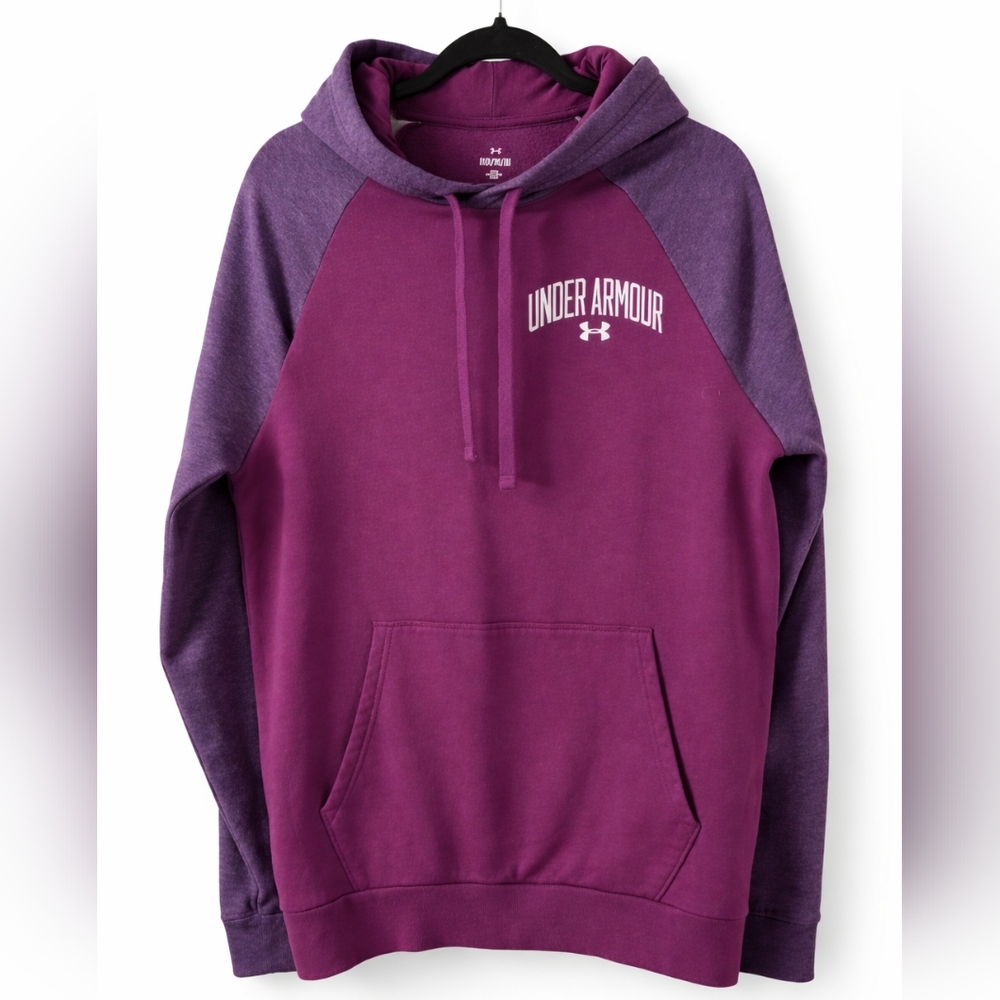 Under Armour Hoodie Womens Medium Purple Pullover Athletic Athleisure Sweatshirt